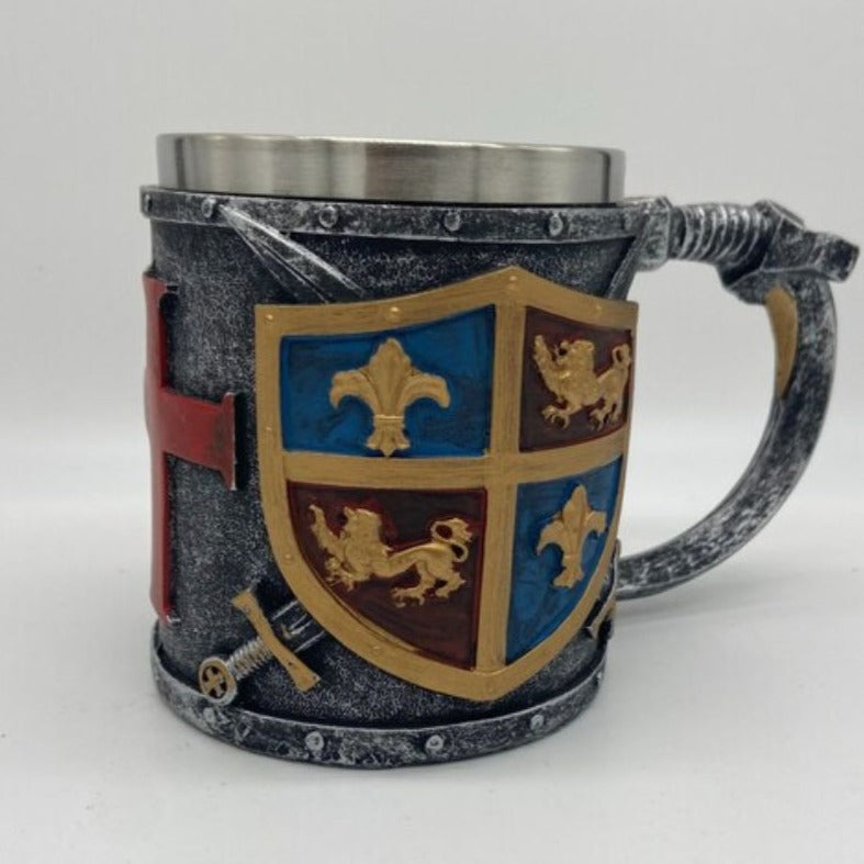 Stainless Steel Beer Mug Ebros Gift Medieval Templar Knight