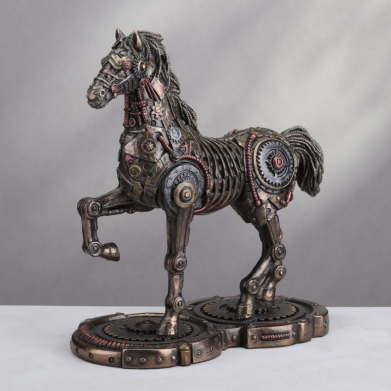 Steampunk Horse Gait Sculpture - 9 inches