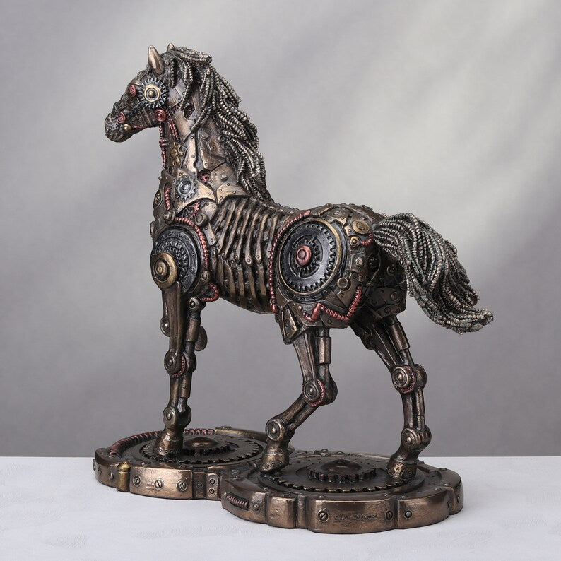 Steampunk Horse Gait Sculpture - 9 inches