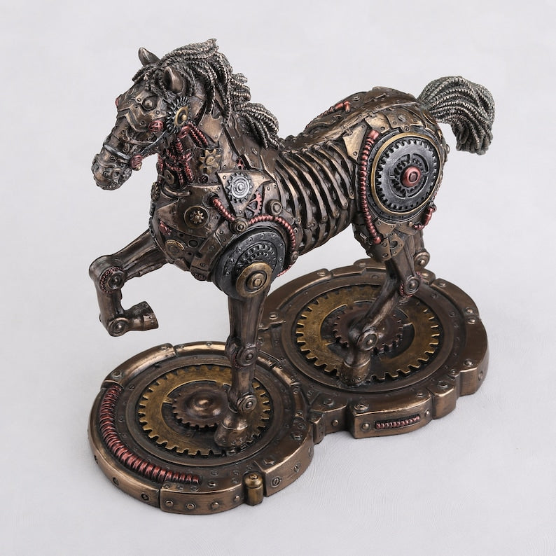 Steampunk Horse Gait Sculpture - 9 inches