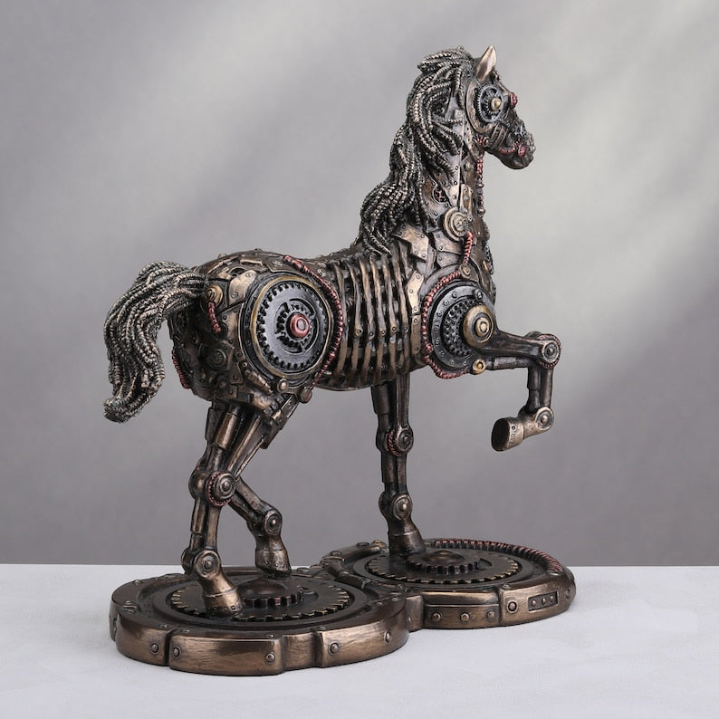 Steampunk Horse Gait Sculpture - 9 inches