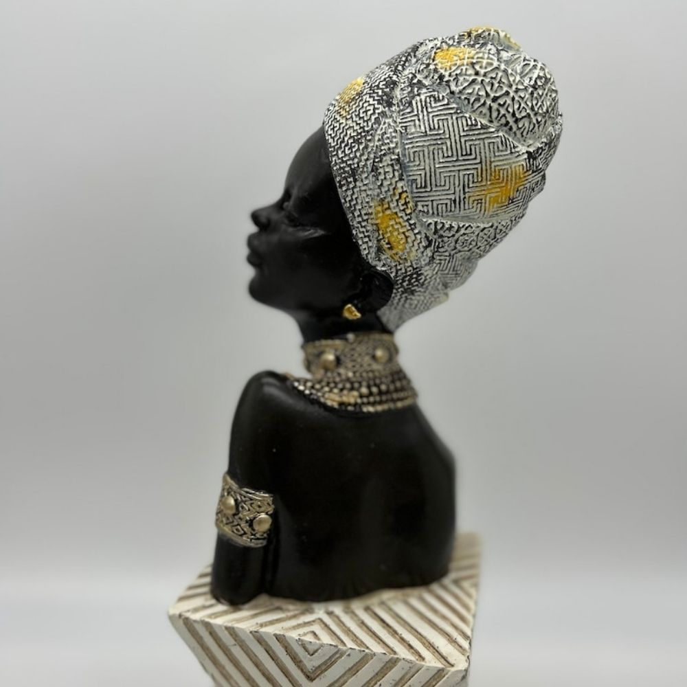 African Lady Bust Sculpture