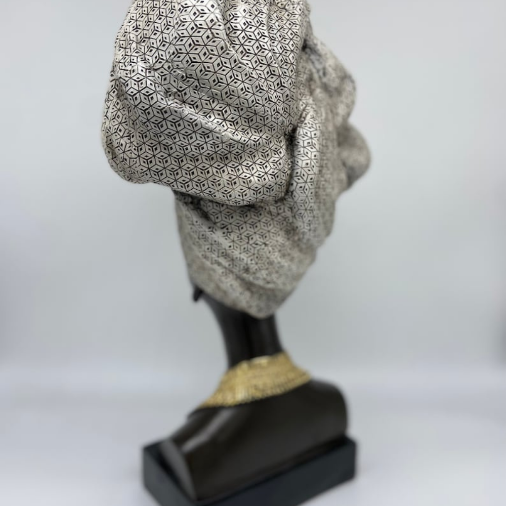 17" Beautiful Bust Sculpture of African African Lady