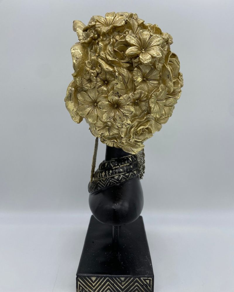 13" African Women Bust Sculpture
