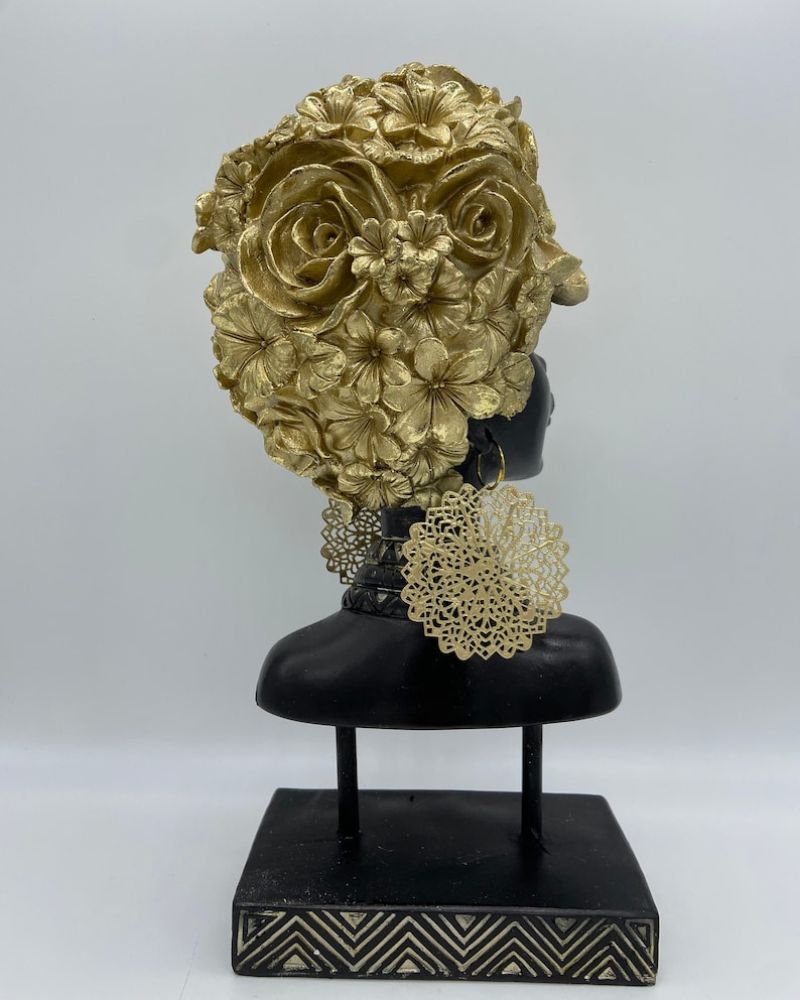 13" African Women Bust Sculpture