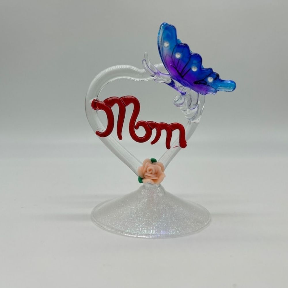 Glass Heart Shaped Mother's Day Gift