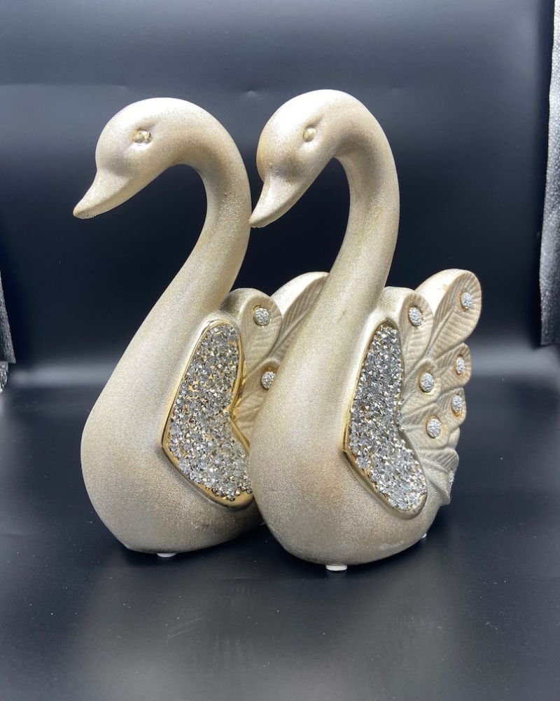 Swan Figurines Resin Bird Figurines