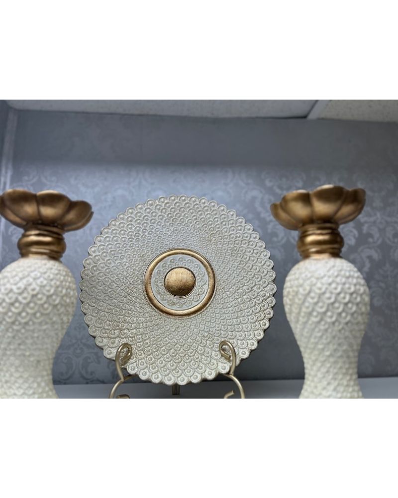 Candle Holder Set of two with platter