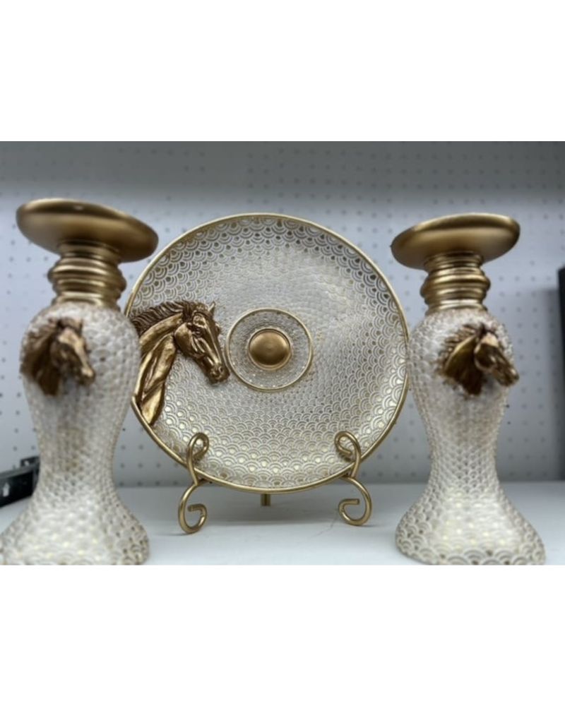 Candle Holder Set of two with platter
