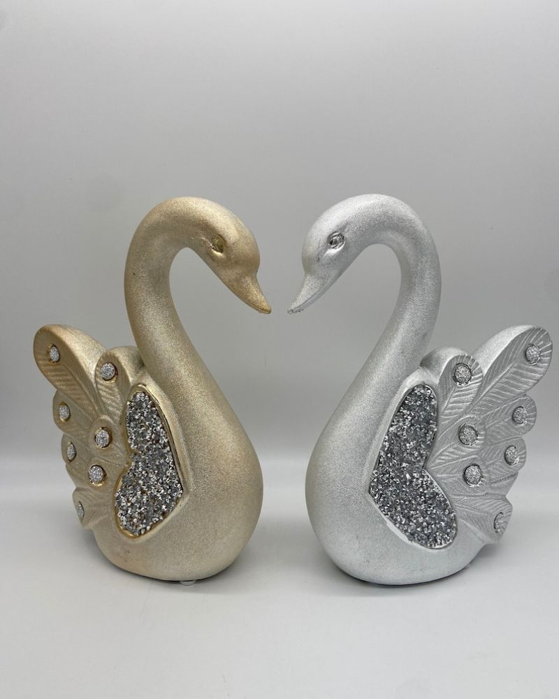 Swan Figurines Resin Bird Figurines