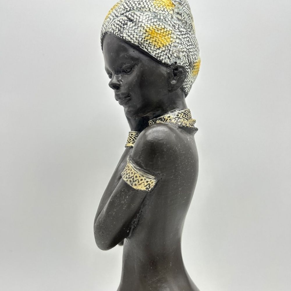 13" / 15" African Lady Bust Sculpture