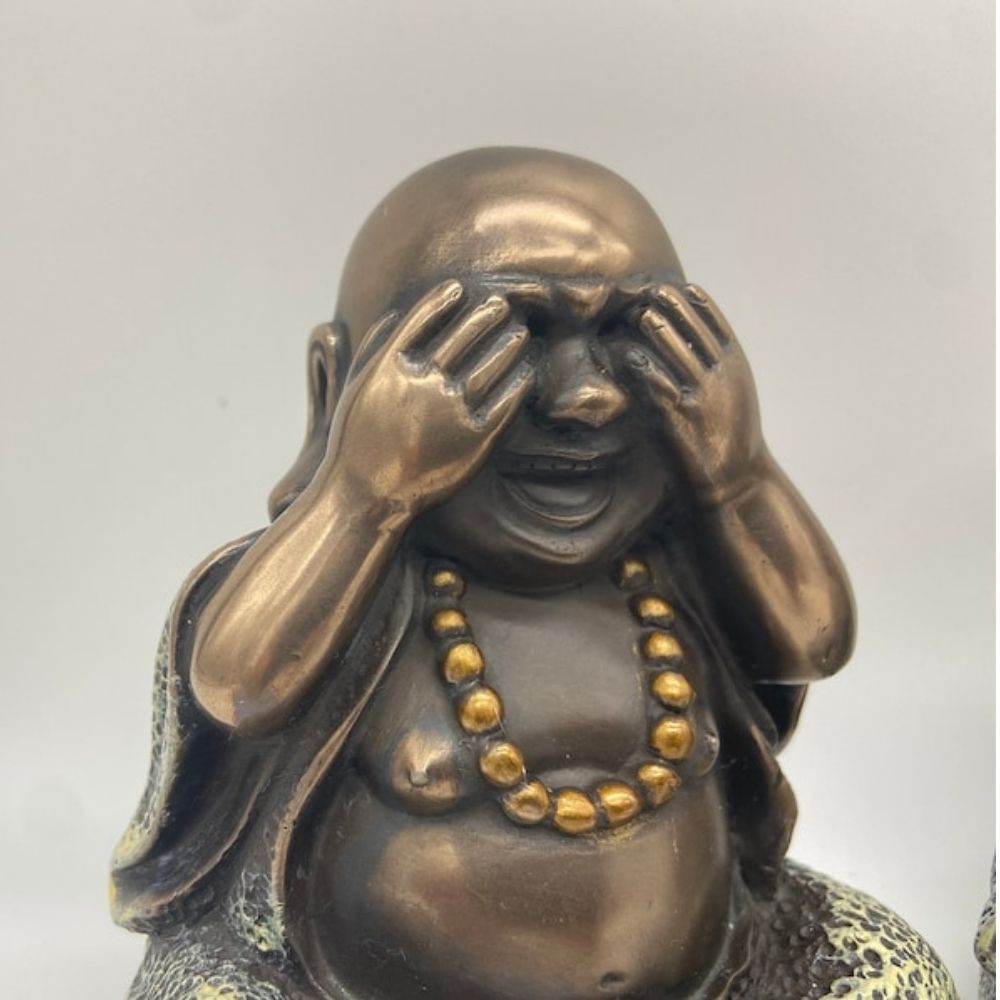 Three Wise buddha Statue Indoor Décor - 5 Inch