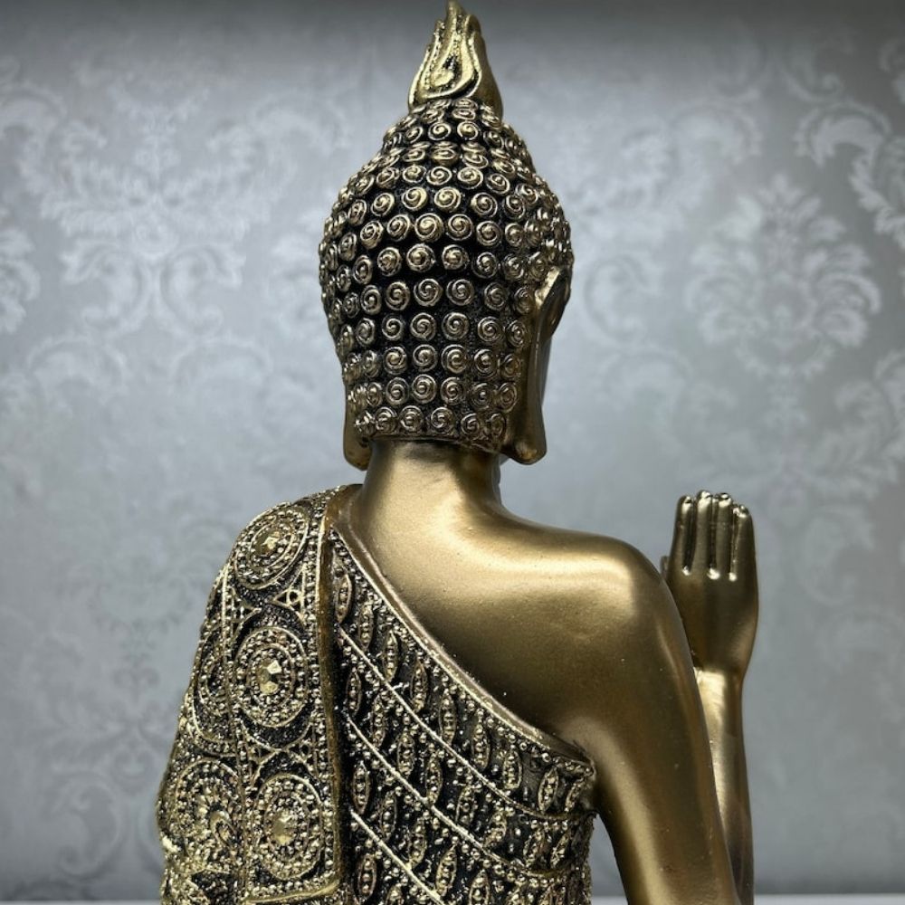 Golden Buddha Statue Home and Office Decor - 6 Inch
