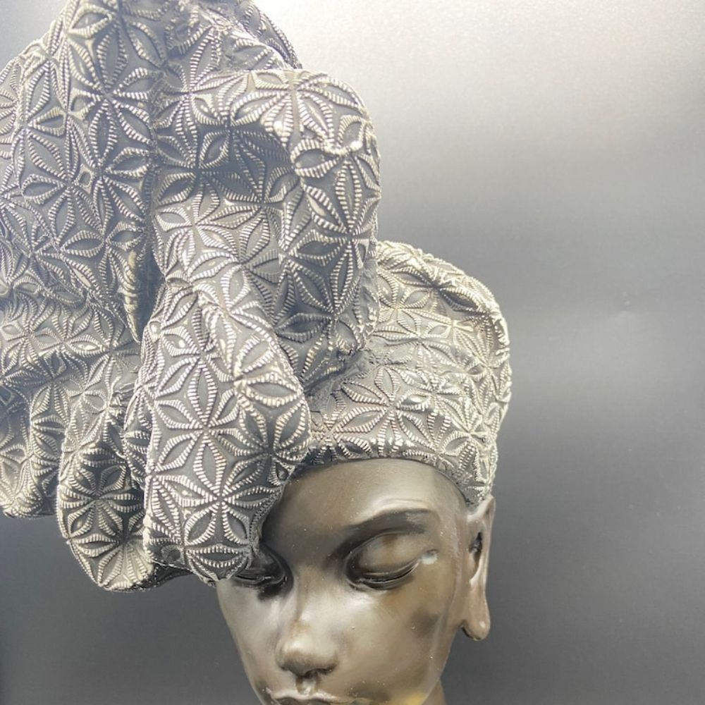 17" African American Bust Decorative Sculpture for Table Top