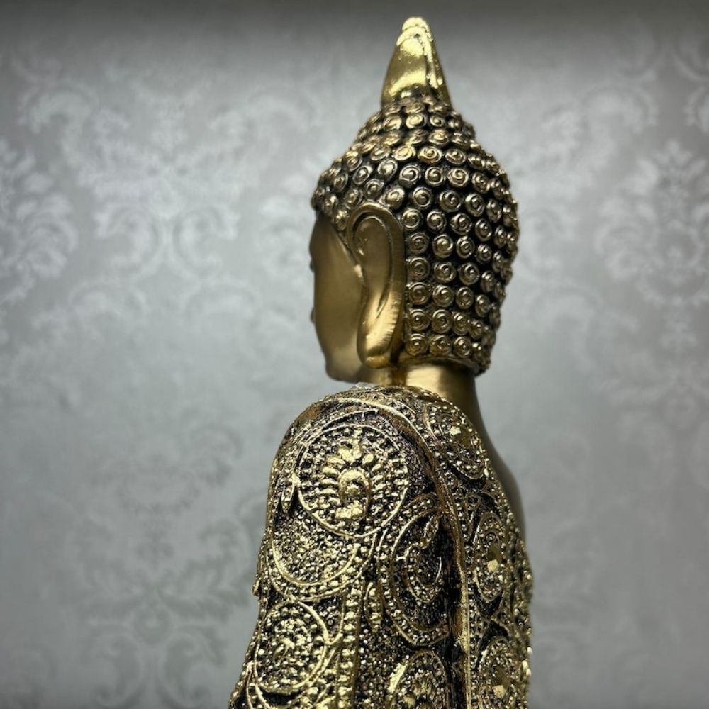 Golden Buddha Statue Home and Office Decor - 6 Inch