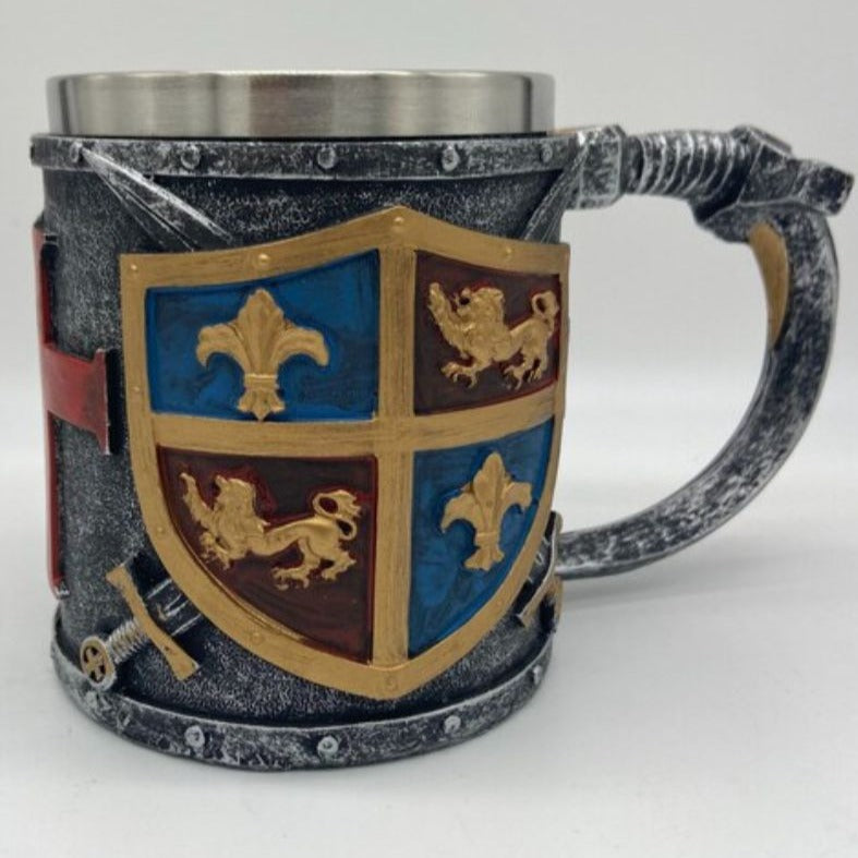 Stainless Steel Beer Mug Ebros Gift Medieval Templar Knight