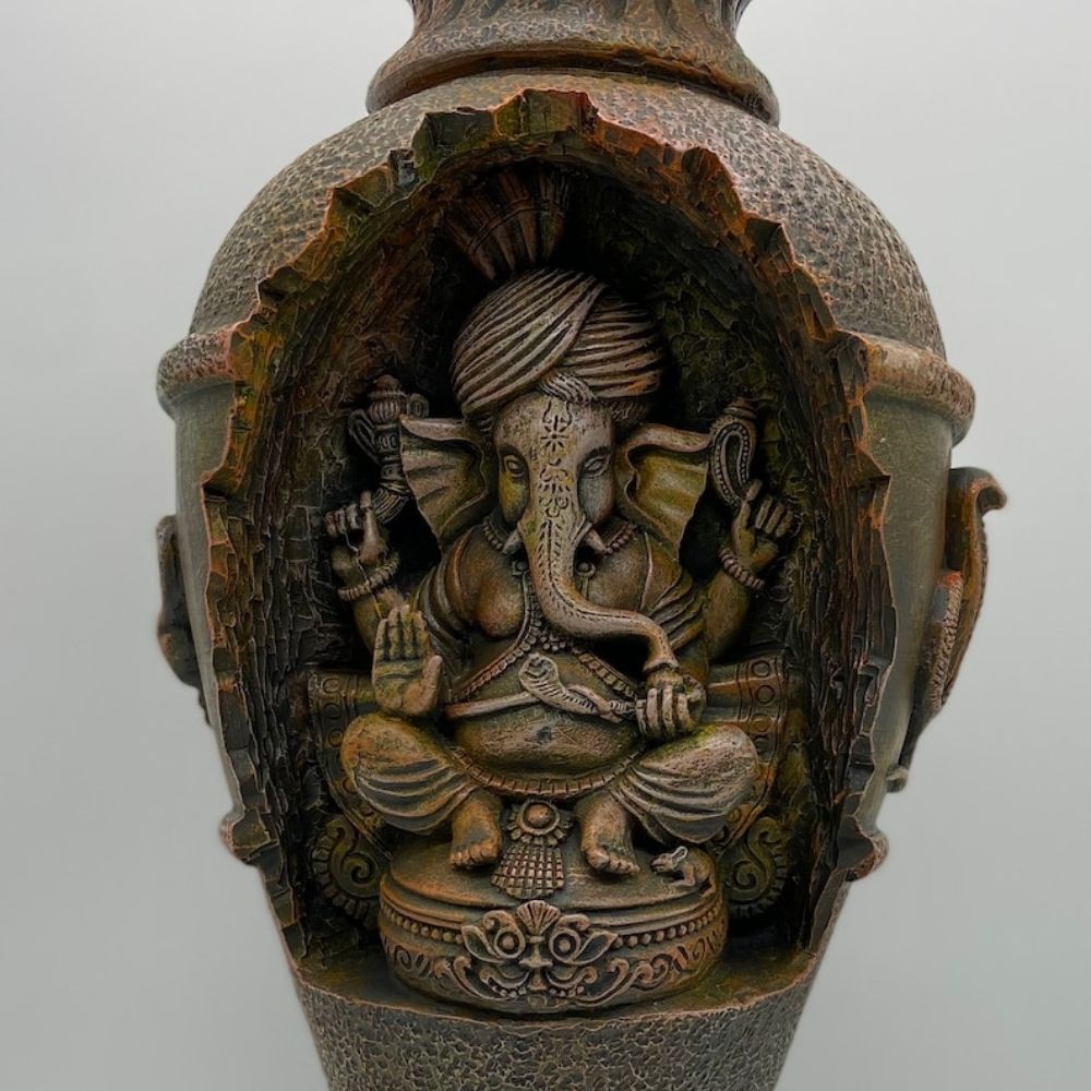 Vase with Ganesha Indoor or Outdoor Flower Pot