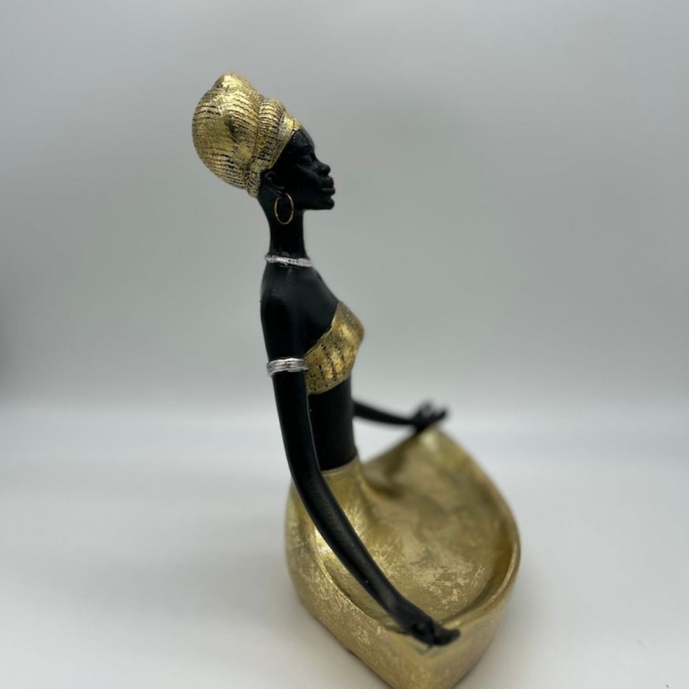 African Lady Sculpture for Home Decor