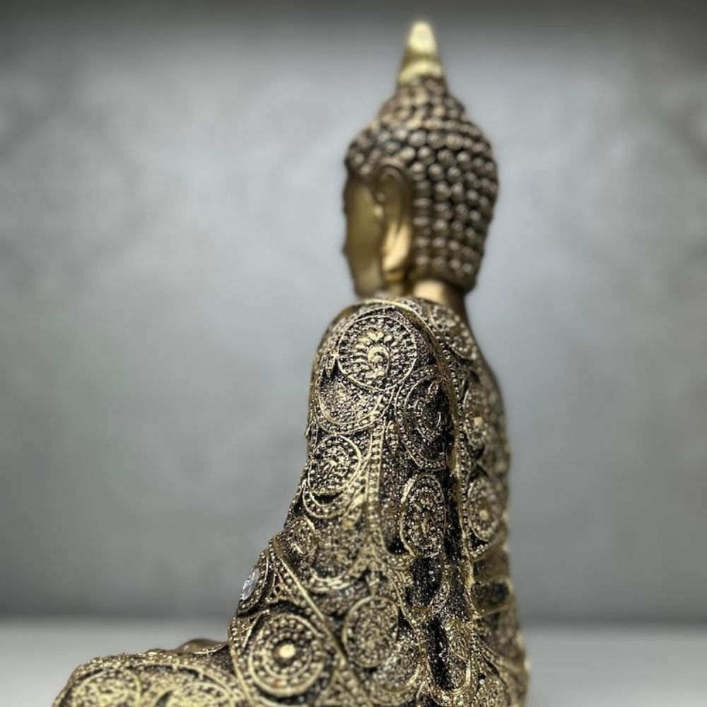 Golden Buddha Statue Home and Office Decor - 6 Inch