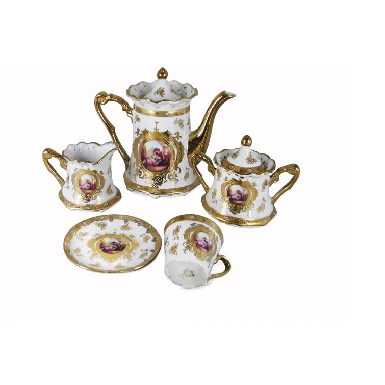 Elegant Romance Design Porcelain Tea pot Set