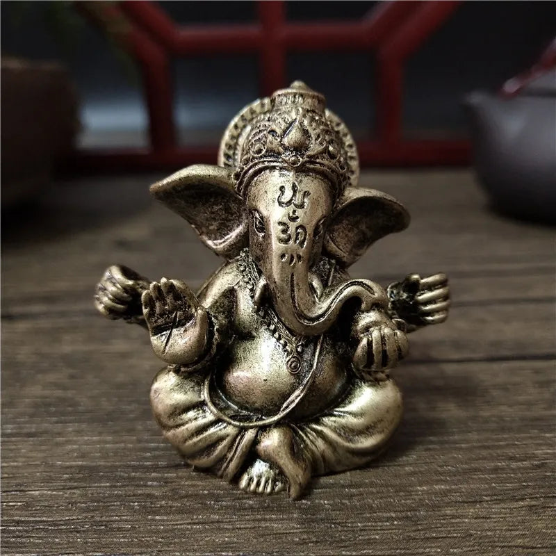 Lord Ganesha Bronze Color Statue