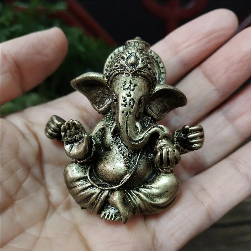 Lord Ganesha Bronze Color Statue Gift