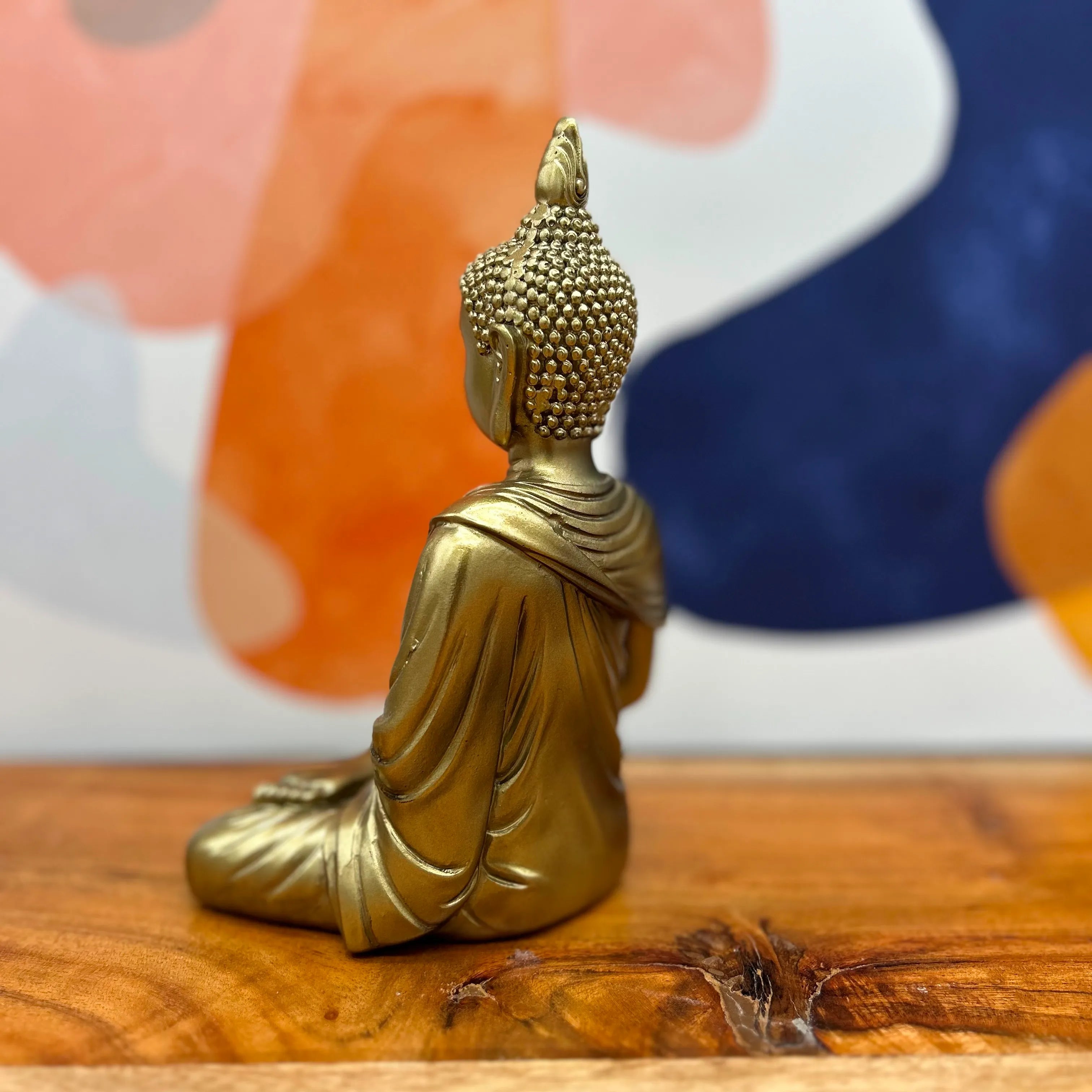 Golden Buddha Statue Home Decor Gift - 6 Inch