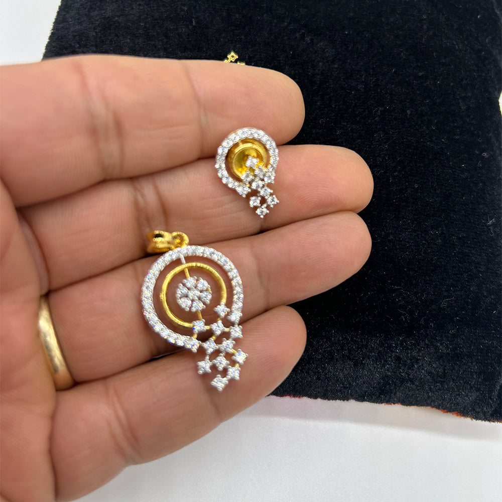 Diamond like Pendant with Earrings Jewelry Set Gifts under $10