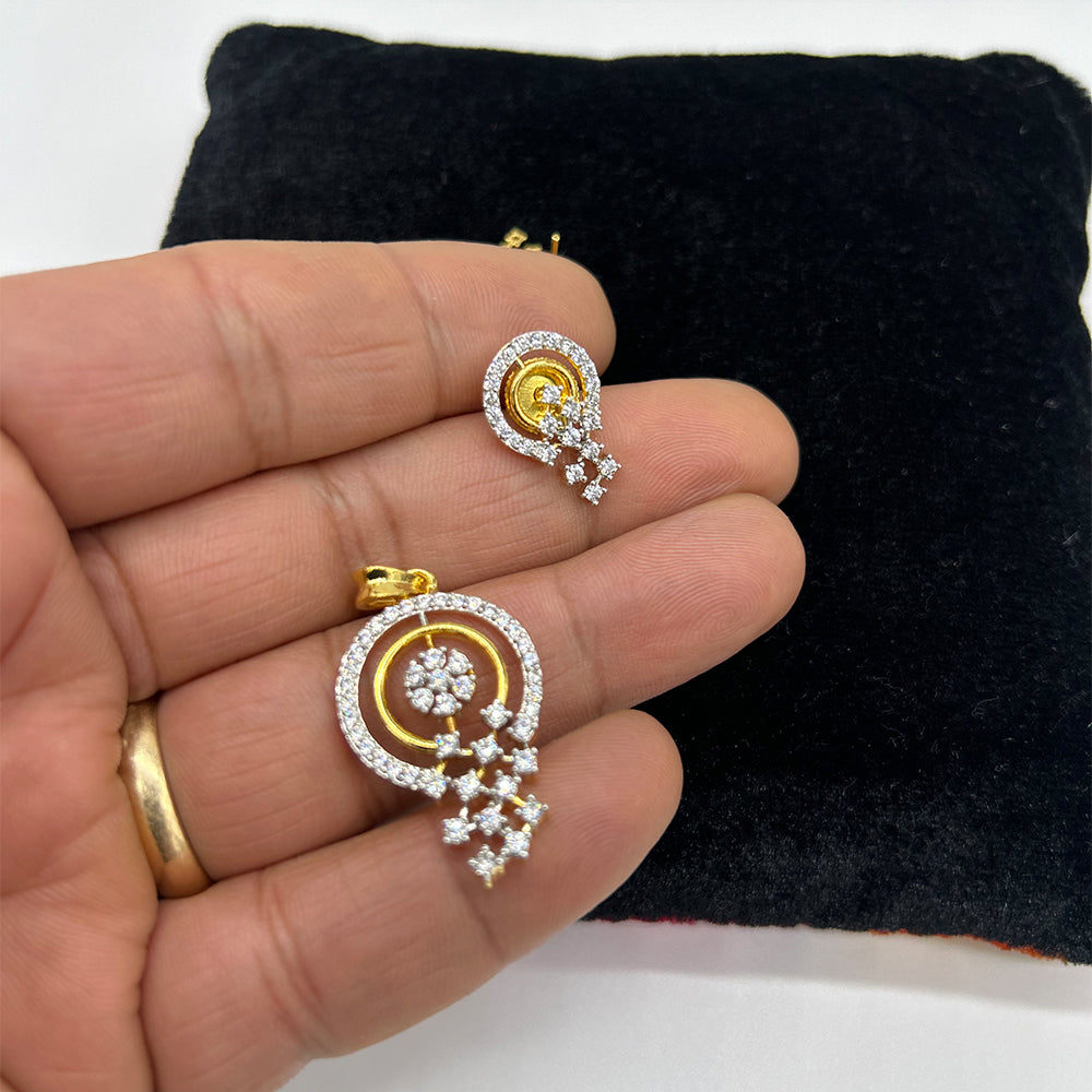 Diamond like Pendant with Earrings Jewelry Set Gifts under $10