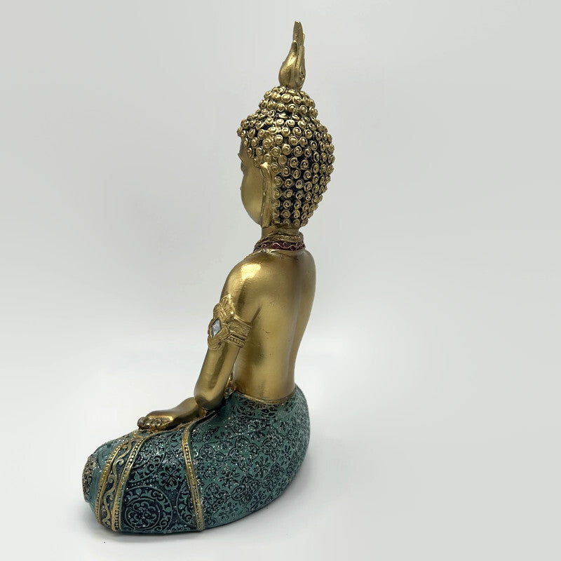 Buddha Statue Gold 9.5" Home Decor Gift Idea