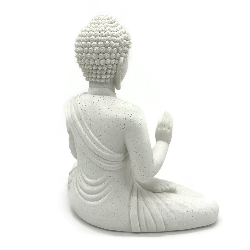 Sitting White Buddha Statue