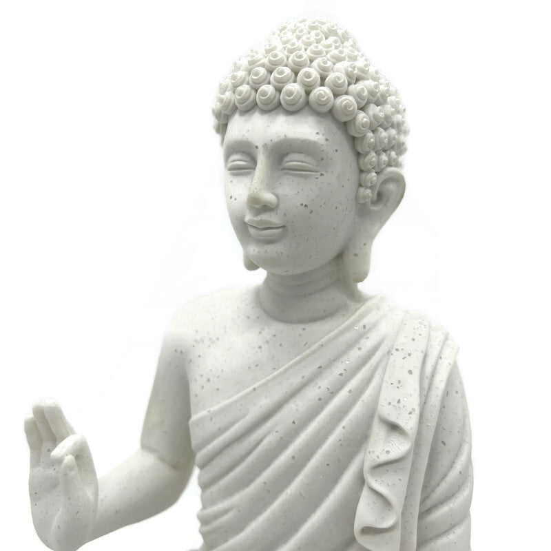 Sitting White Buddha Statue