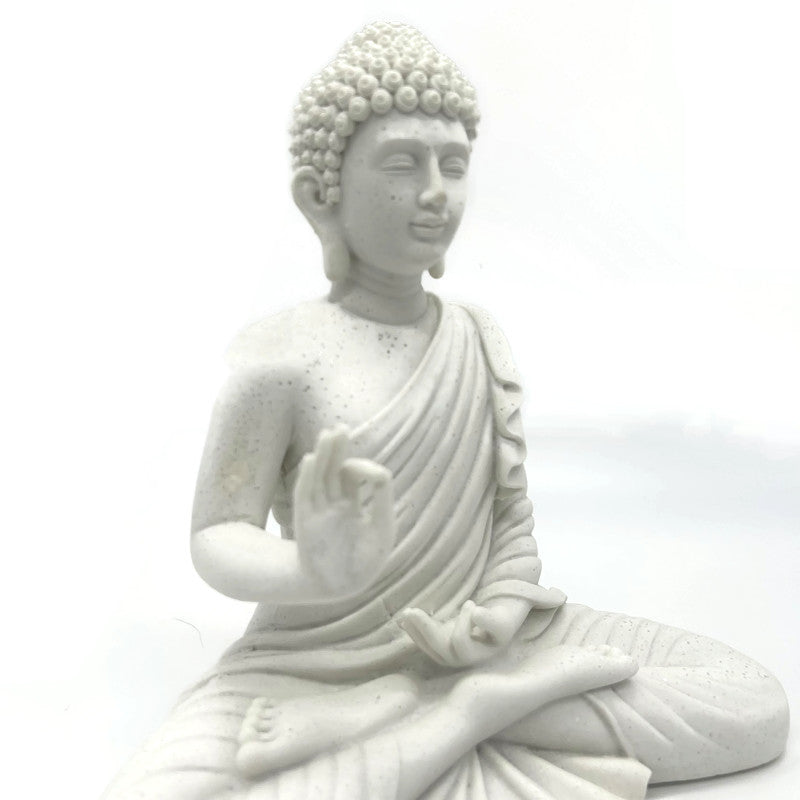 Sitting White Buddha Statue