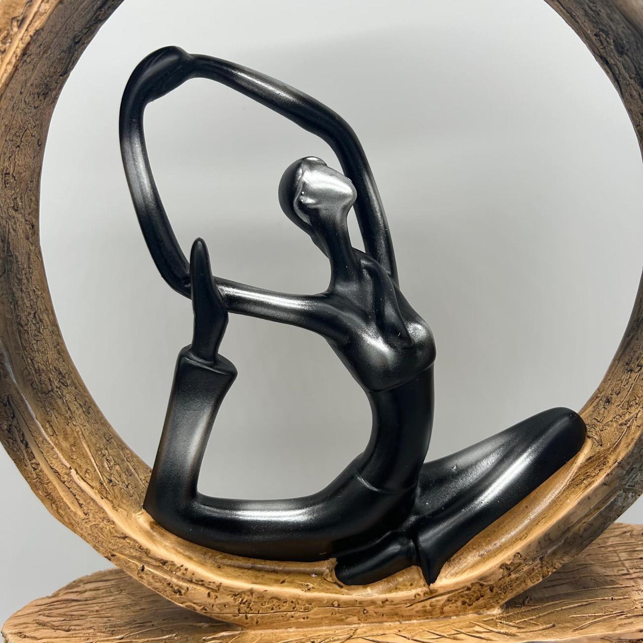 Yoga Women Wooden Sculpture