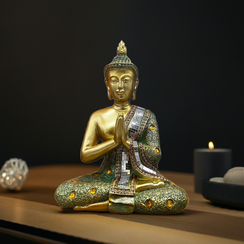 Lord Buddha Statue Sitting In Meditating Mudra - 10 Inch