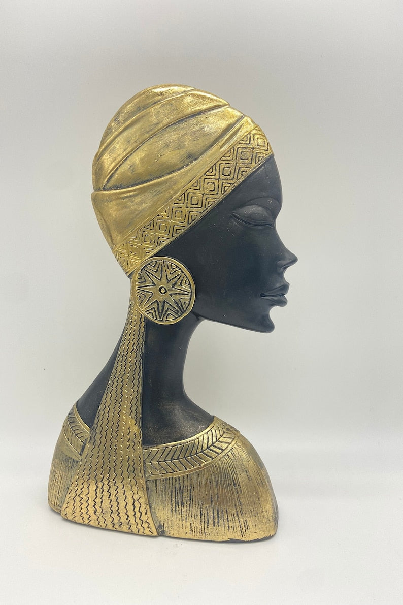 African Lady Statue 10"