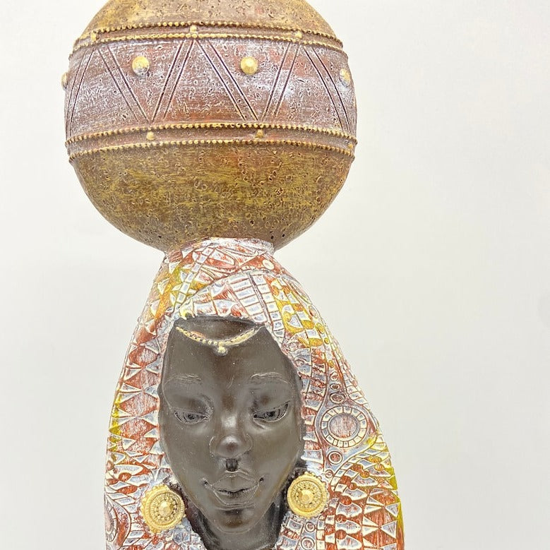 African Lady Figurine for Home Decor