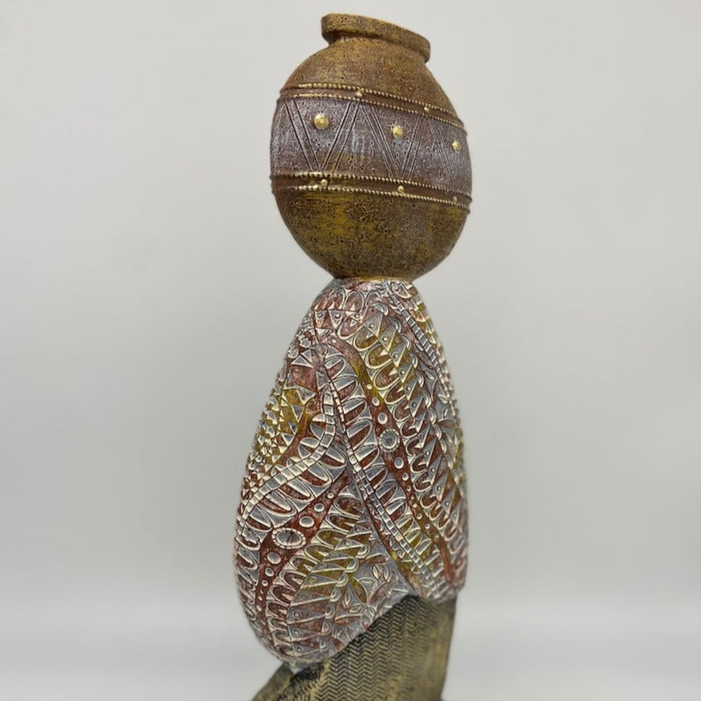 African Lady Figurine for Home Decor