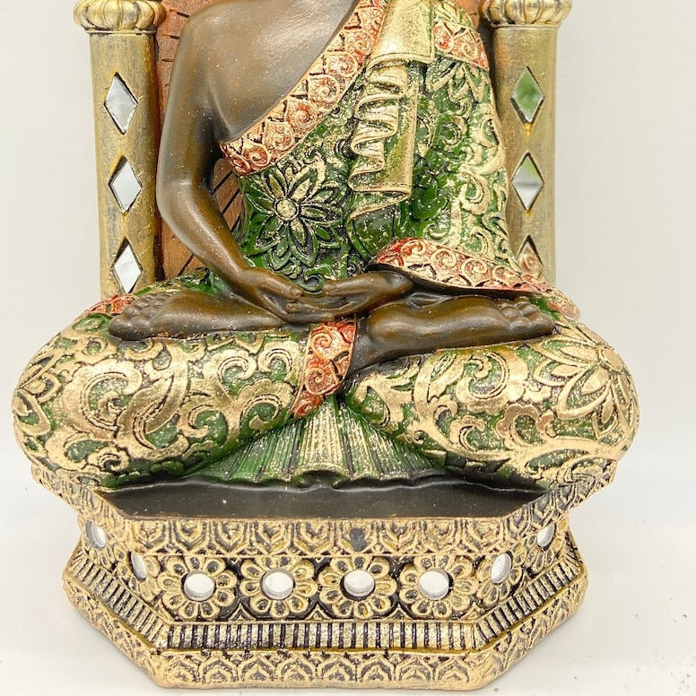 Colorful Indoor Buddha Statue - 10 Inch