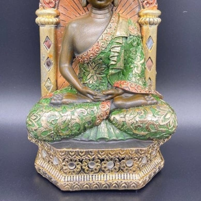 Colorful Indoor Buddha Statue - 10 Inch