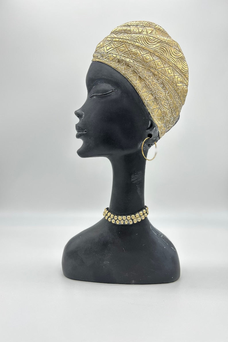 14" African Lady Sculpture