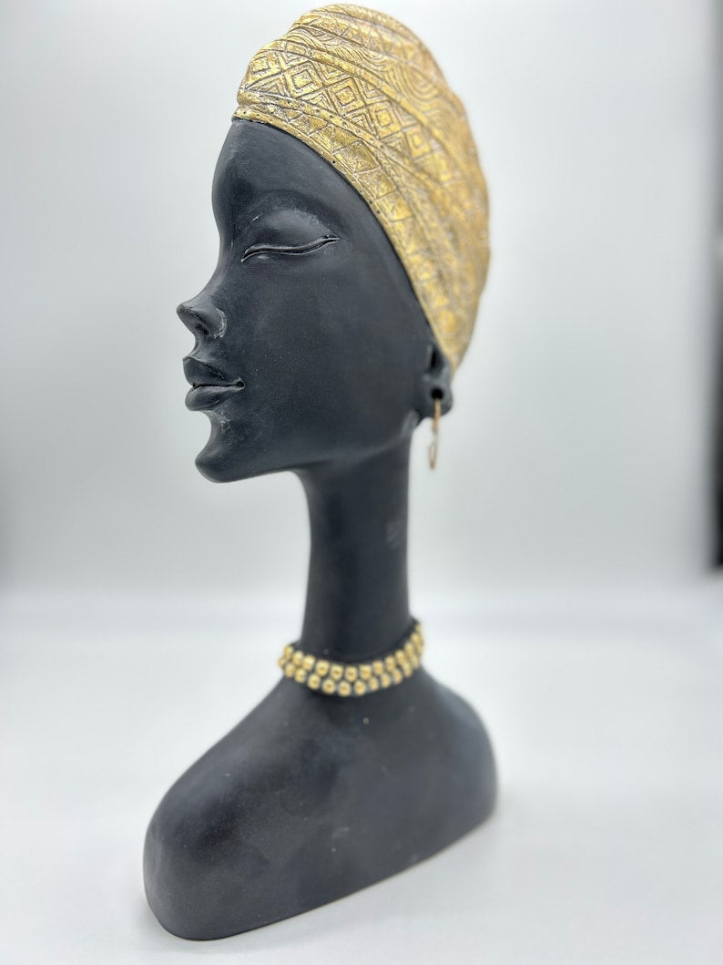 14" African Lady Sculpture