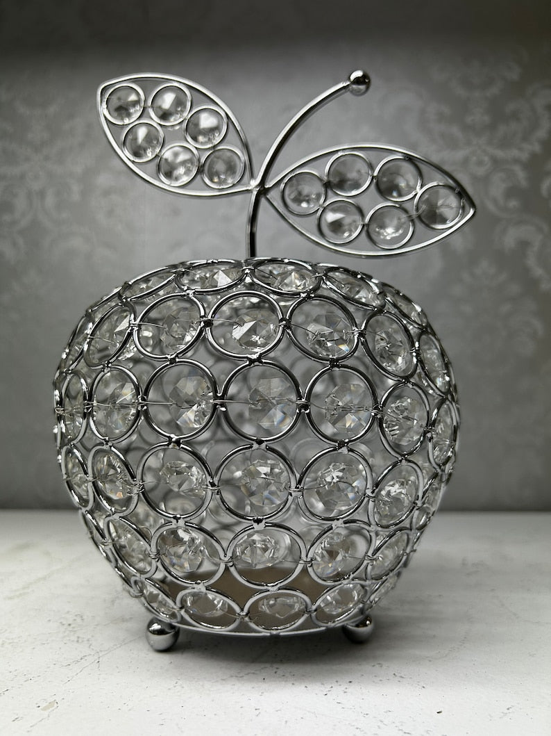 Metal Gold and Silver Apple table Decor