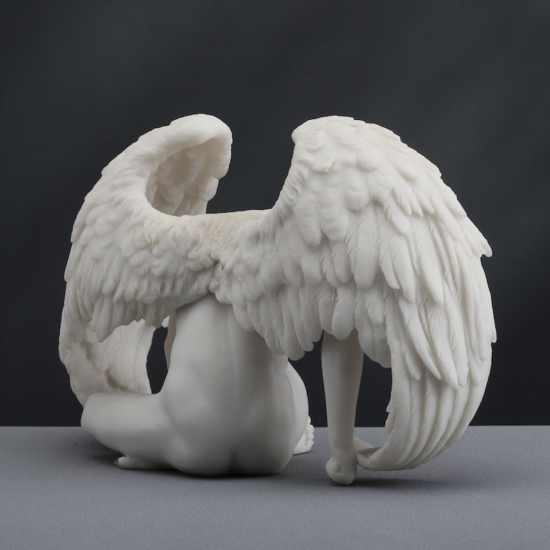 Angel Naked Man with Wings Statue