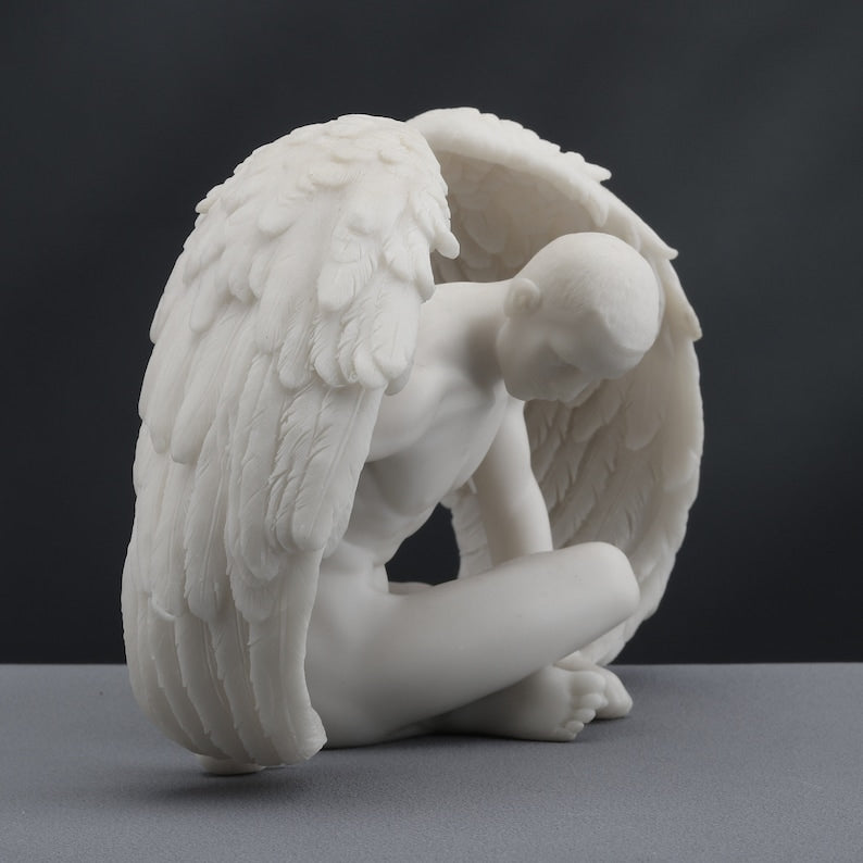 Angel Naked Man with Wings Statue
