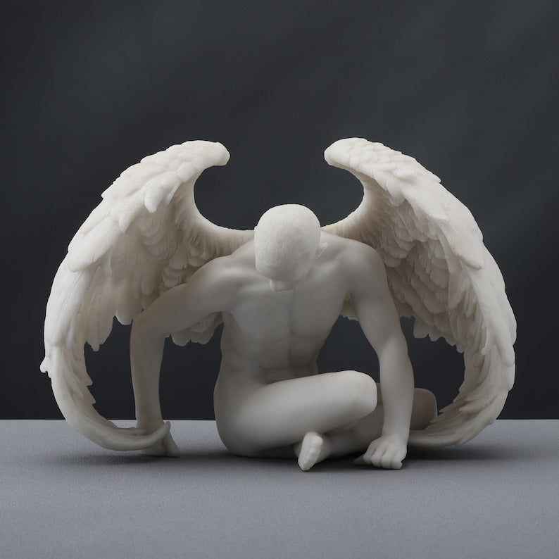 Angel Naked Man with Wings Statue