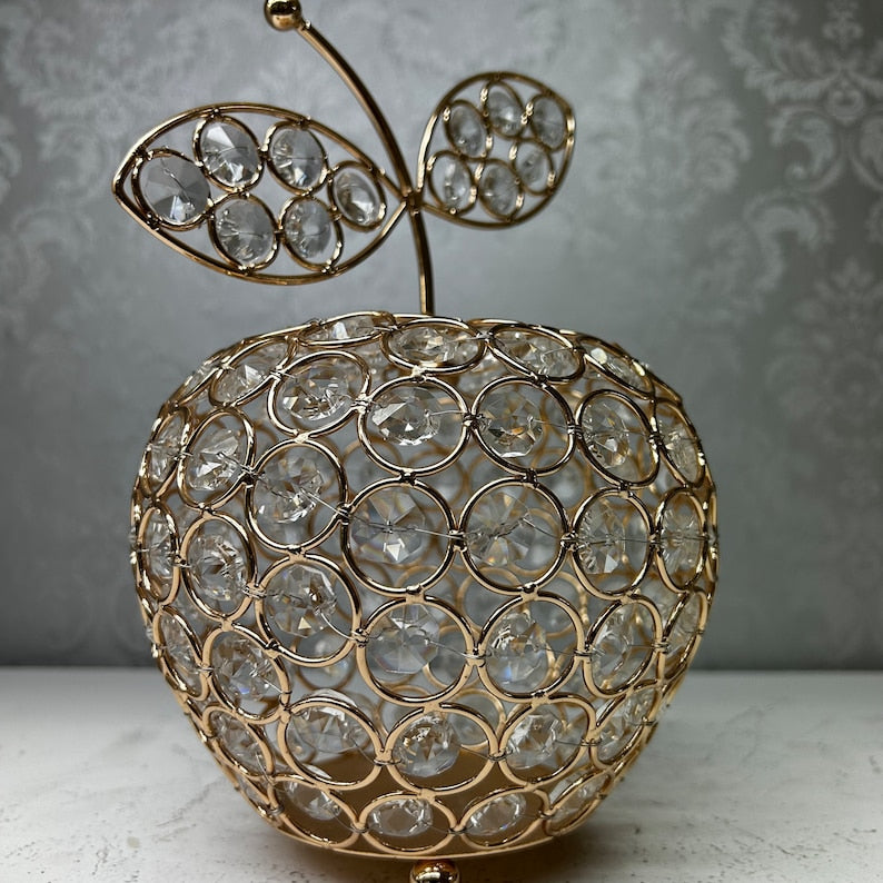 Metal Gold and Silver Apple table Decor