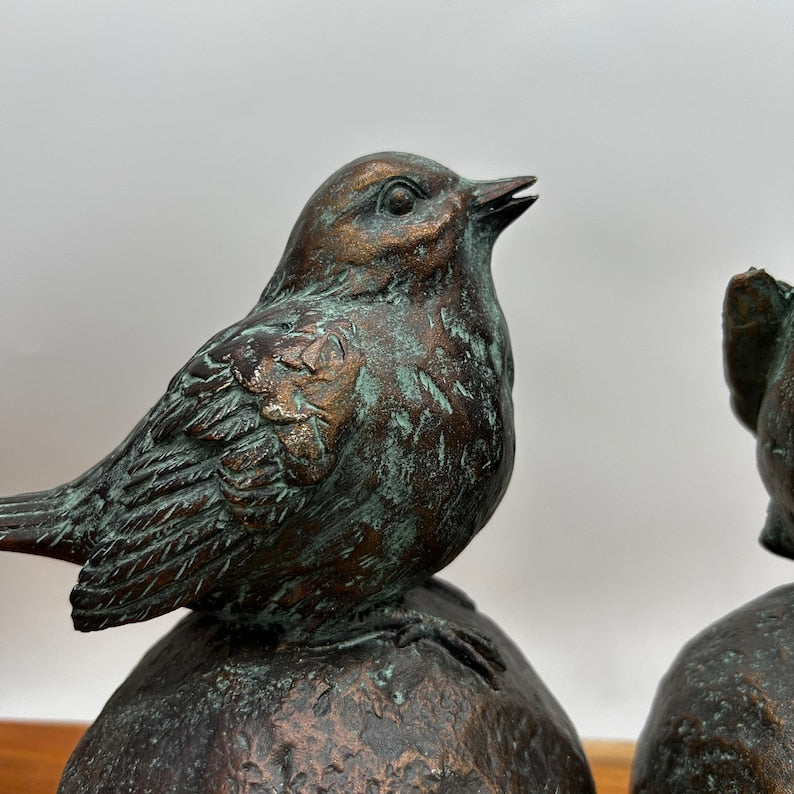 Pair of Resin Bird Figurines