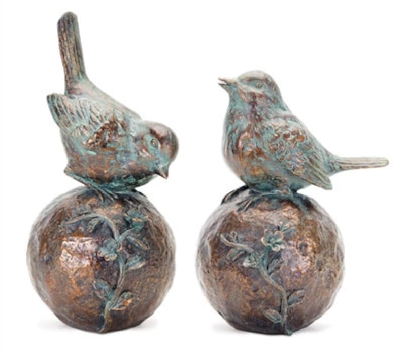 Pair of Resin Bird Figurines