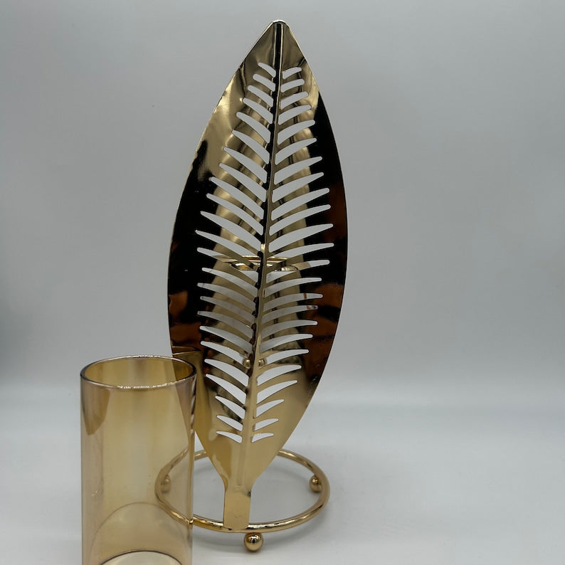 Candle holder Stand Leave Design for Home Decor